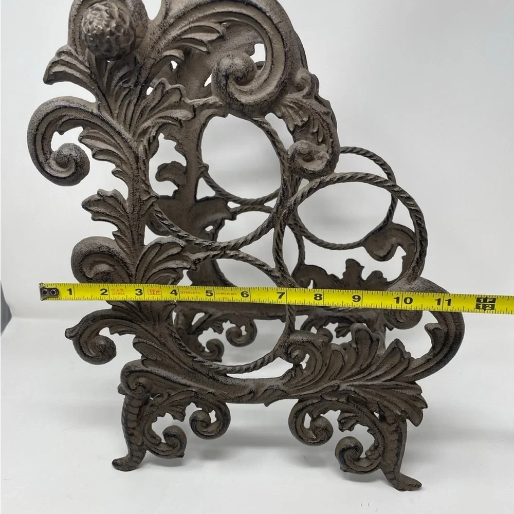 GG Collection Antique Brown Scroll Wine Holder